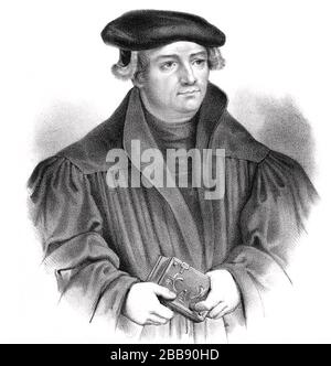 JUSTUS JONAS (1493-1555) deutscher Lutherischer Reformator 1543 Stockfoto