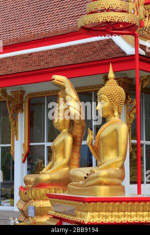 Tempel Wat Phra Yai in König Rama Royal Park, Pattaya City, Thailand, Asien Stockfoto