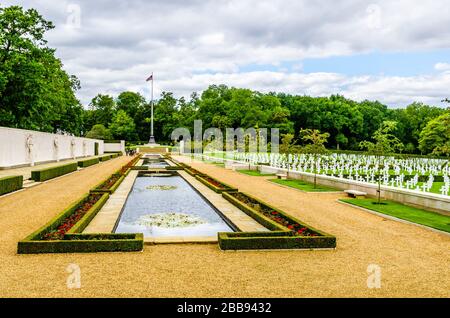 Cambridge, UK - 08 12 2017: American Cemetery and Memorial in the Sun Stockfoto