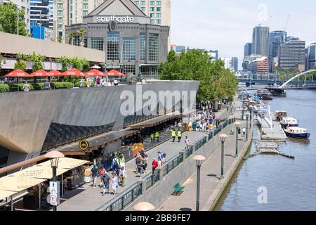 Southbank Promenade, Southbank, City Central, Melbourne, Victoria, Australien Stockfoto