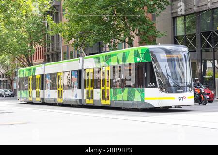 City Circle Tram, Bourke Street, City Central, Melbourne, Victoria, Australien Stockfoto