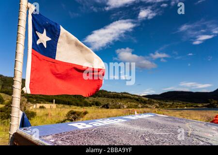 Chile, Patagonien - Wulaia Bay Stockfoto