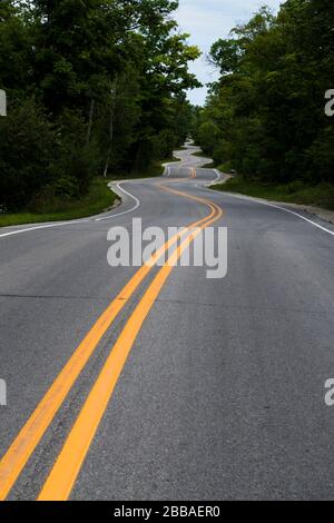 Highway 57 zur Fähre nach Washington Island, WI Stockfoto