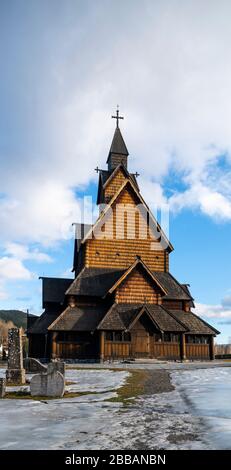 Tveitanbakkane-Stabkirche in Norwegen Stockfoto