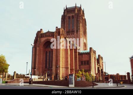 Die anglikanische Kathedrale von Liverpool ist die größte in Großbritannien Stockfoto