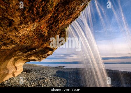 Sandcut Falls, Sandcut Regional Park, Shirley, Vancouver Island, BC Canada Stockfoto