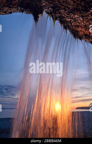 Sandcut Falls, Sandcut Regional Park, Shirley, Vancouver Island, BC Canada Stockfoto