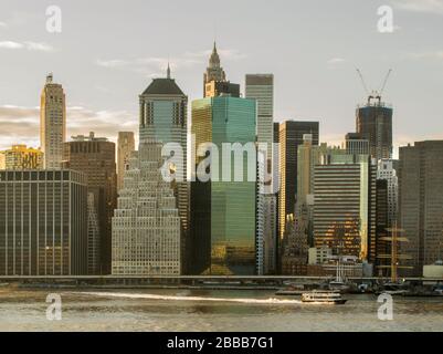 Manhattan aus Brooklyn, New York, NY USA Stockfoto