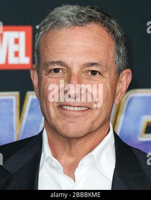 Los Angeles, Vereinigte Staaten. März 2020. (AKTE) Bob Iger von Disney gibt sein gesamtes Gehalt während der Coronavirus COVID-19-Pandemie auf. LOS ANGELES, KALIFORNIEN, USA - 22. APRIL: Executive Chairman und ehemaliger Chief Executive Officer der Walt Disney Company Bob Iger kommt zur Weltpremiere von Walt Disney Studios Motion Pictures und Marvel Studios "Avengers: Endgame', das am 22. April 2019 im Los Angeles Convention Center in Los Angeles, Kalifornien, Vereinigte Staaten stattfand. (Foto von Xavier Collin/Image Press Agency) Credit: Image Press Agency/Alamy Live News Stockfoto