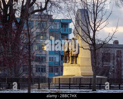 "Peace Triumpant", Memoral im Scoville Park im ersten Weltkrieg. Oak Park, Illinois. Stockfoto