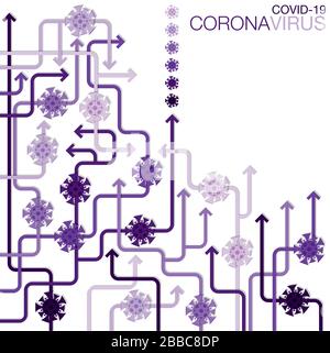 Infografik des Coronavirus, Covid-19, 2019-ncov Wuhan Virus im Vektorformat. Stock Vektor