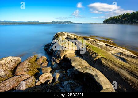 Descanso Bay, Gabriola Island, in der Nähe von Nanaimo, Vancouver Island, BC, Kanada Stockfoto