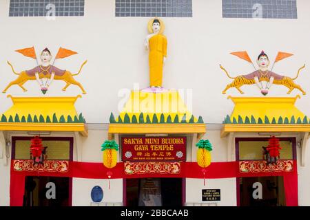 Sakya Muni Buddha Gaya Temple, Little India District, Singapur, Asien Stockfoto