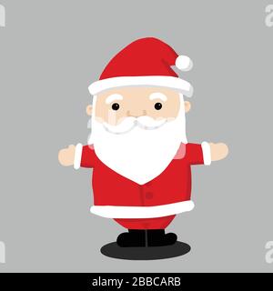 Cartoon von Santa Clause. Für weihnachten, neues Jahr Design Grußkarte Stock Vektor