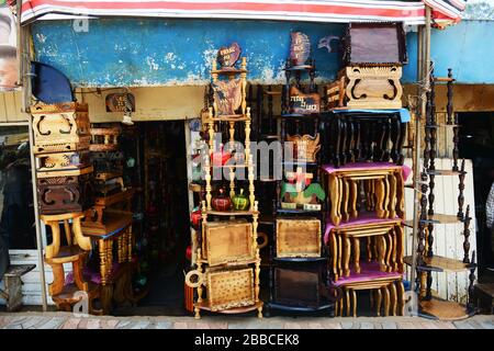 Äthiopisches Möbelgeschäft in Jmma, Äthiopien. Stockfoto