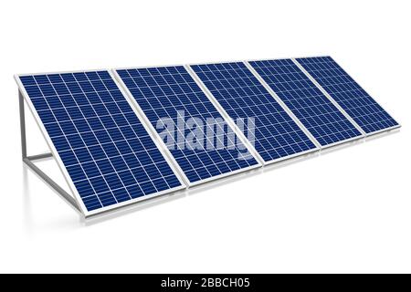 Solarpaneele Konzept - 3D-Darstellung Stockfoto