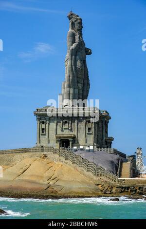 Thiruvalluvar-Statue in Kanyakumari, Indien Stockfoto