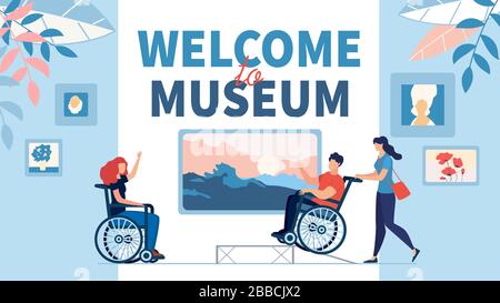 Einladung zum Museum für Behinderte Stock Vektor