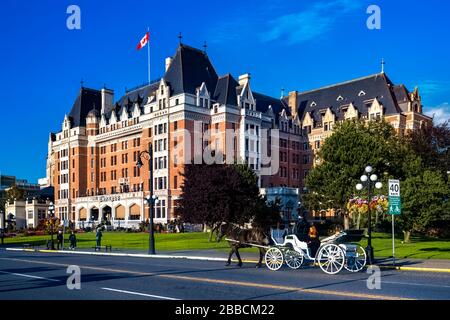 Empress Hotel, Victoria Inner Harbor, BC, Kanada Stockfoto