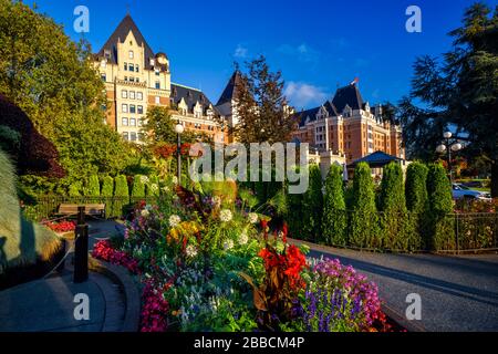 Empress Hotel, Victoria Inner Harbor, BC, Kanada Stockfoto