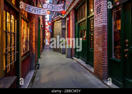 Fan Tan Alley, Victoria, Vancouver Island, BC, Kanada Stockfoto