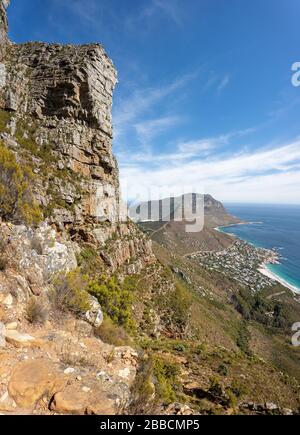 Kapstadt kleine Löwen Kopf, von judas Peak Trail gesehen Stockfoto