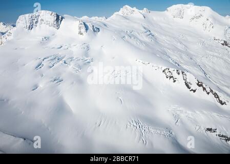 Commander Glacier, mit Jumbo Peak aus der Luft, Purcell Mountains, British Columbia Stockfoto