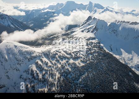 Jumbo Pass im Winter, British Columbia Stockfoto