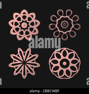 Collection Set Zierzeichen Logo frei Vektor Stock Vektor