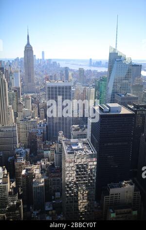 Blick in Richtung Empire State Building Stockfoto