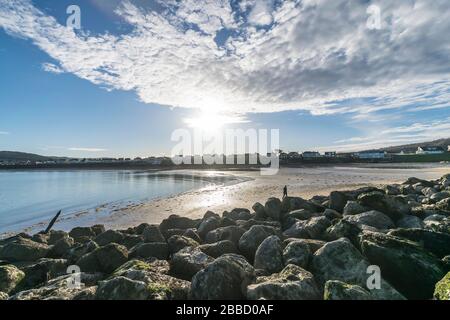 BAE Penrhyn oder Penrhyn Bay in der Nähe der Little Ormes Head Rhos on Sea an der Nordwales-Küste Stockfoto