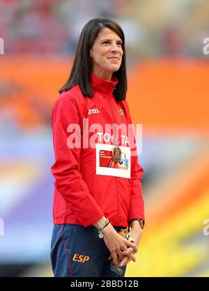 Spaniens Ruth Beitia, die Bronze im Hochsprung der Frauen gewann Stockfoto