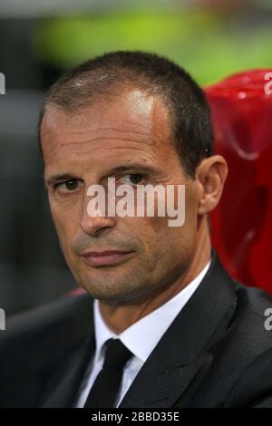 Cheftrainer Massimiliano Allegri, AC Mailand. Stockfoto
