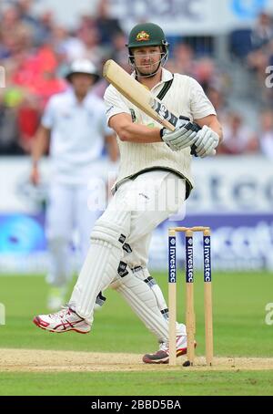Australiens Shane Watson im Einsatz während des zweiten Tages des vierten Investec Ashes Testspiels am Emirates Durham IKG, Durham. Stockfoto