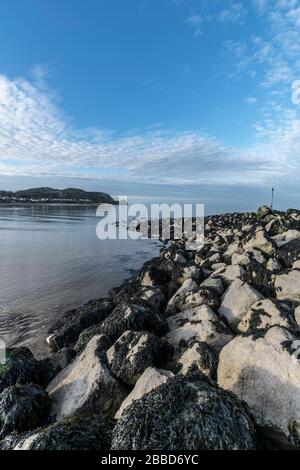 BAE Penrhyn oder Penrhyn Bay in der Nähe der Little Ormes Head Rhos on Sea an der Nordwales-Küste Stockfoto