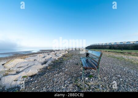 Bryn Dulas Fluss Llanddulas zwischen Colwyn Bay und Abergele an der Nordwales-Küste Stockfoto