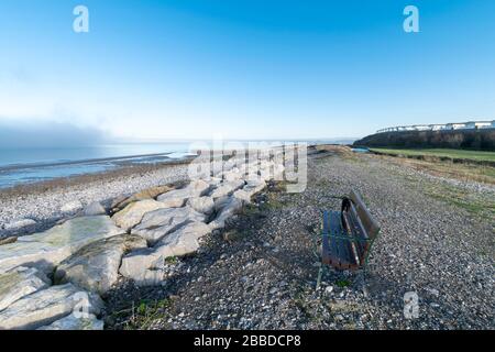 Bryn Dulas Fluss Llanddulas zwischen Colwyn Bay und Abergele an der Nordwales-Küste Stockfoto