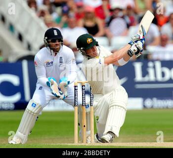 Brad Haddin am fünften Tag des ersten Investec Ashes Testspiels in Trent Bridge, Nottingham. Stockfoto