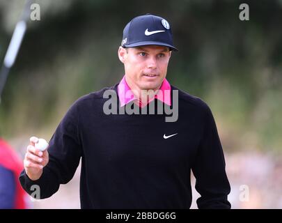 Nick Watney aus den USA während des ersten Tages der Open Championship 2013 im Muirfield Golf Club, East Lothian Stockfoto