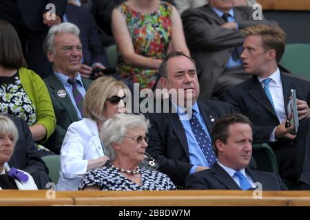 Der erste Schottland-Minister Alex Salmond beobachtet aus der königlichen Schachtel. Stockfoto