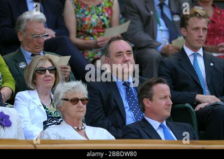 Der erste Schottland-Minister Alex Salmond beobachtet aus der königlichen Schachtel. Stockfoto