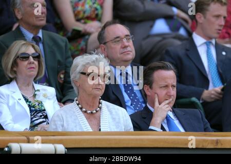 Premierminister David Cameron beobachtet das Finale der Männer Stockfoto