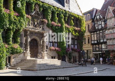 Altstadt Von Quedlinburg, Sachsen-Anhalt, Deutschland, Harz, Deutschland Stockfoto