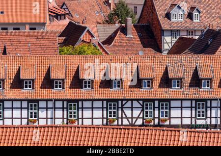 Altstadt Von Quedlinburg, Sachsen-Anhalt, Deutschland, Harz, Deutschland Stockfoto