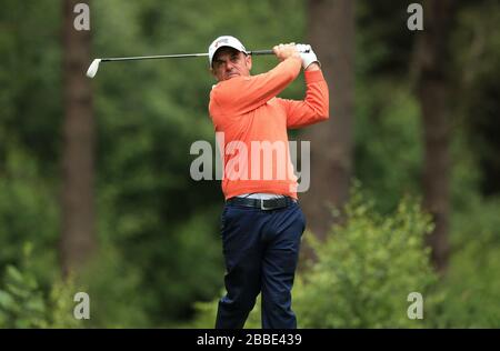 Irlands Paul McGinley ist am 15. Loch abgesteckt Stockfoto