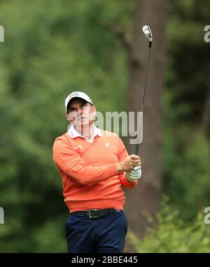 Irlands Paul McGinley ist am 15. Loch abgesteckt Stockfoto