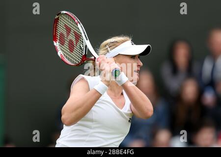 Großbritanniens Elena Baltacha im Einsatz gegen Italiens Flavia Pennetta Stockfoto