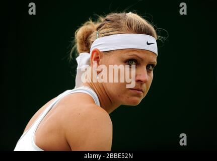 Tschechin Lucie Safarova bei ihrem Spiel gegen Italiens Karin knapp Stockfoto