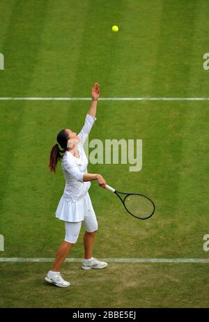 Serbiens Jelena Jankovic im Einsatz gegen Landsfrau Vesna Dolonc Stockfoto