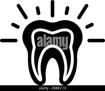 Gut organisierte und vollständig editierbare Zahnschmerzsymbole, Zahnproblemsymbol für Vektormaterial und viele andere Zwecke. Stock Vektor